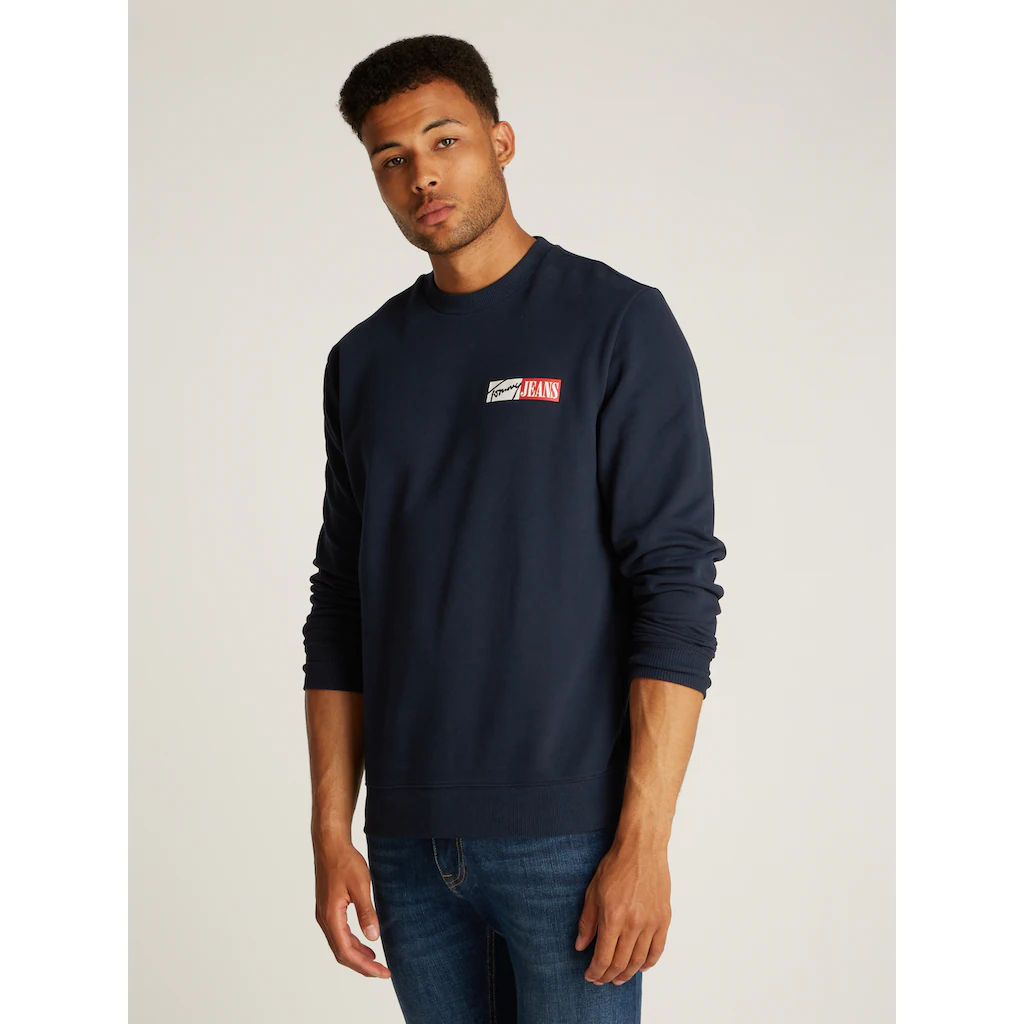 Tommy Jeans Plus Sweatshirt »TJM REG ENTRY GRAPHIC CREW EXT« in Großen Größen Logodruck ▷ kaufen