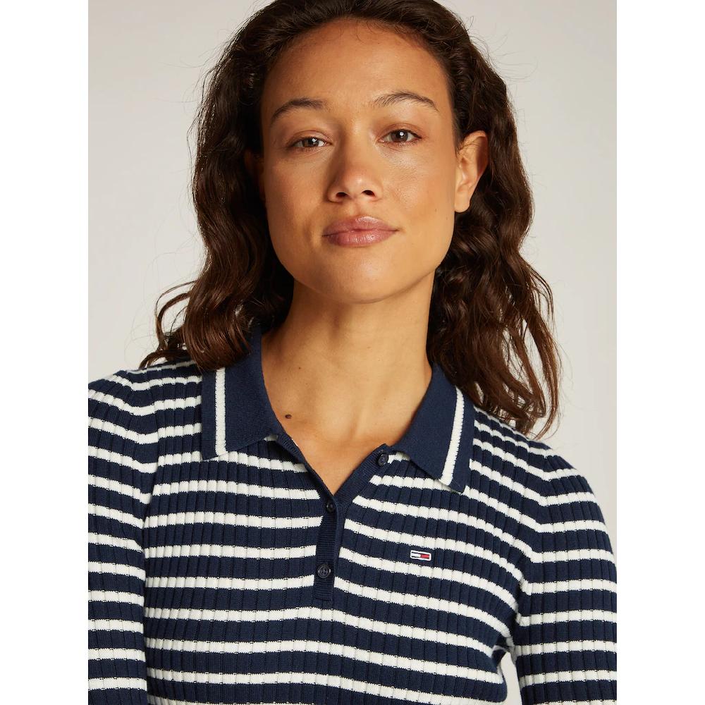 Tommy Jeans Polokleid »TJW LS POLO MIDI DRESS« In Midi-Länge