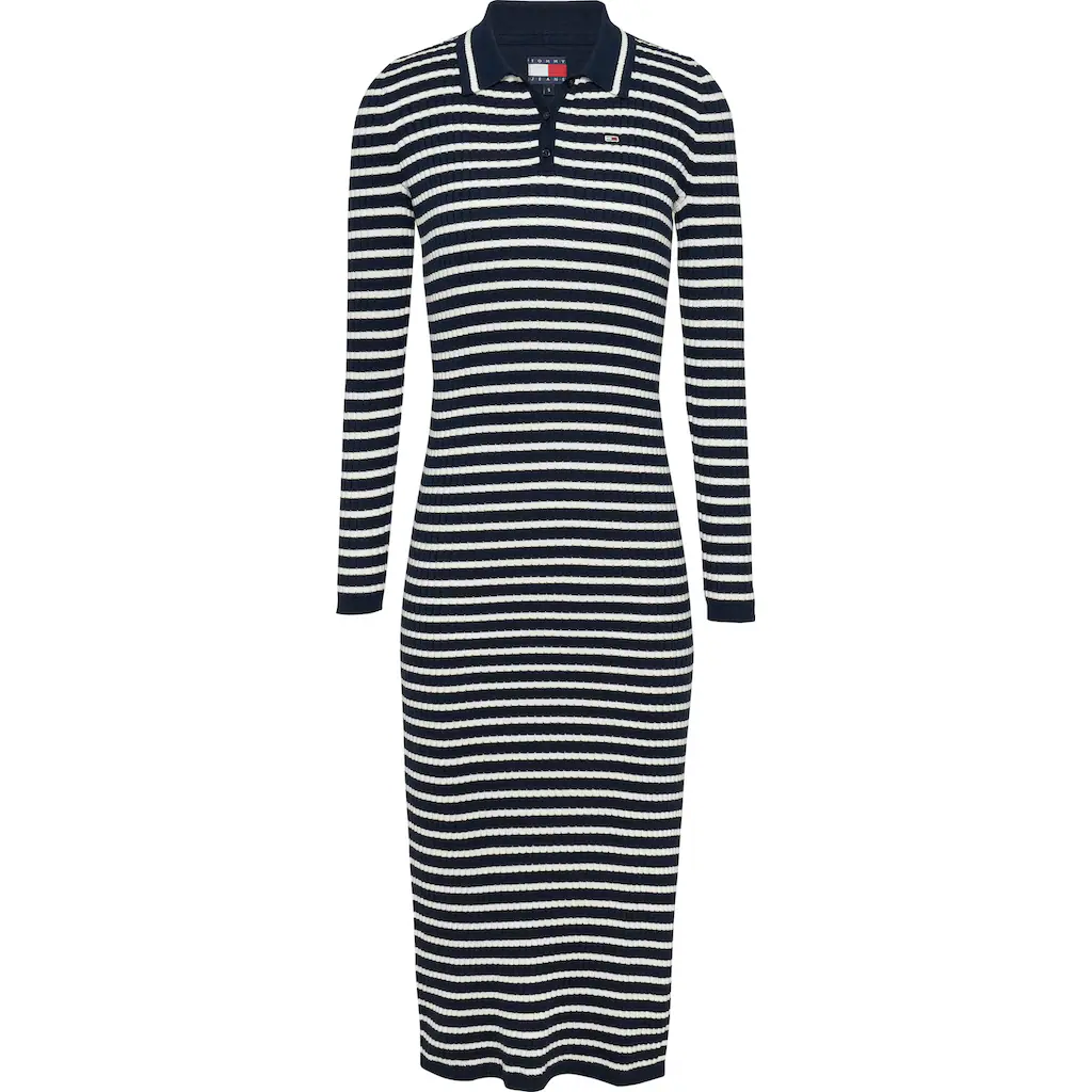 Tommy Jeans Polokleid »TJW LS POLO MIDI DRESS« In Midi-Länge