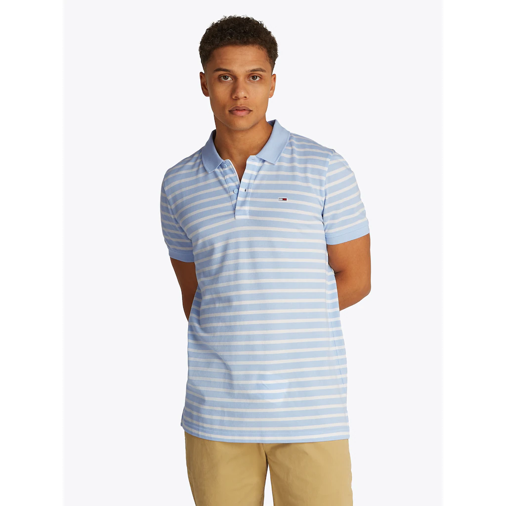 Tommy Jeans Poloshirt »TJM SLIM PLACKET POLO EXT« modisch geringelt ▷ für