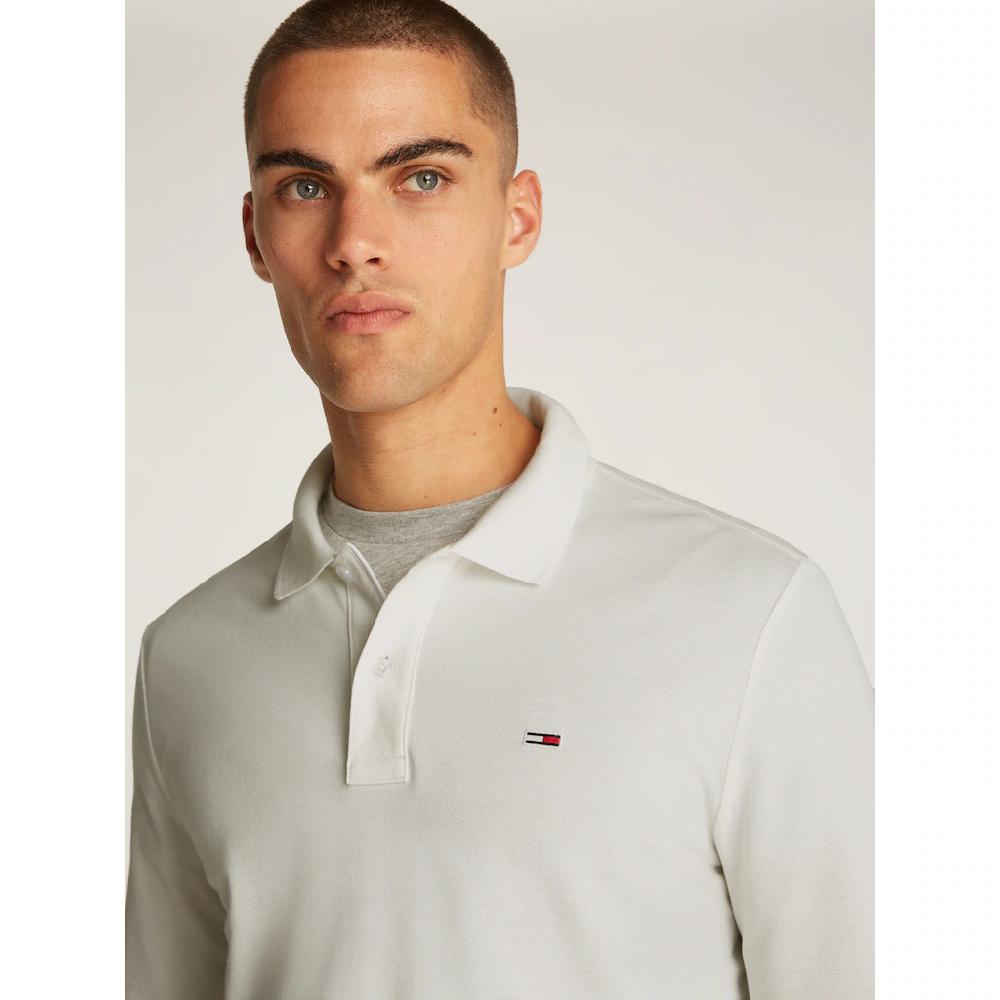 Tommy Jeans Poloshirt »TJM SLIM PLACKET POLO LS EXT« Mit Logostickerei ▷ Kaufen