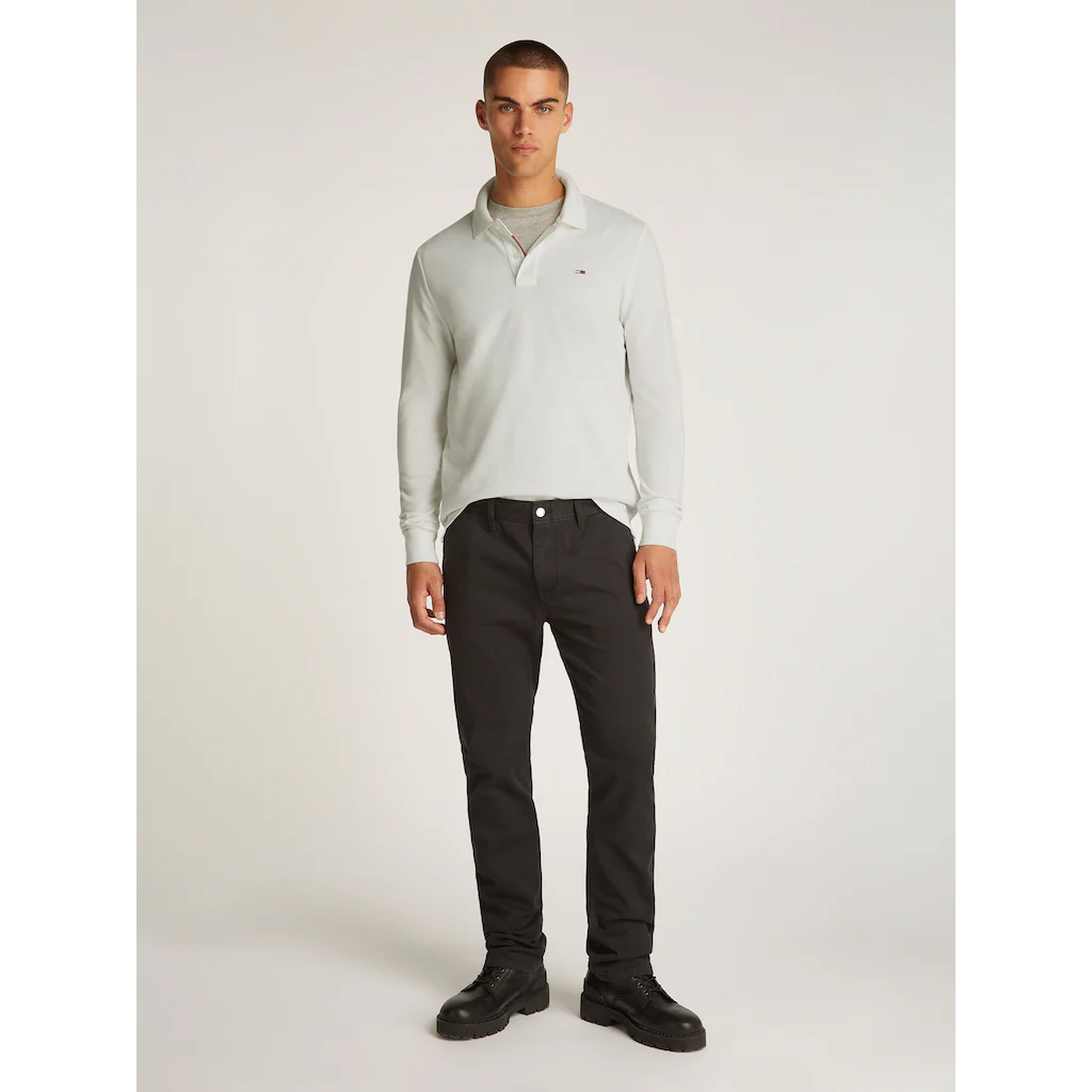 Tommy Jeans Poloshirt »TJM SLIM PLACKET POLO LS EXT« Mit Logostickerei ▷ Kaufen