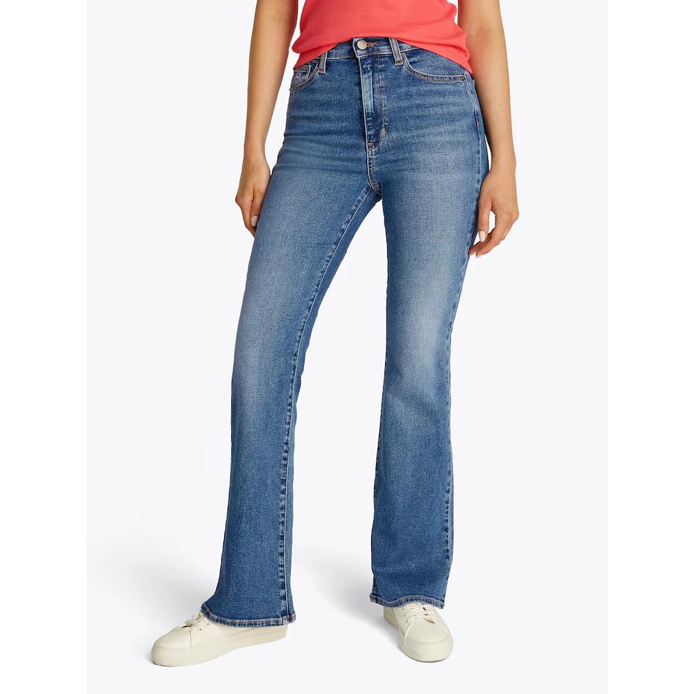Tommy Jeans Schlagjeans »SYLVIA HGH FLR BI1267« in blauer Waschung
