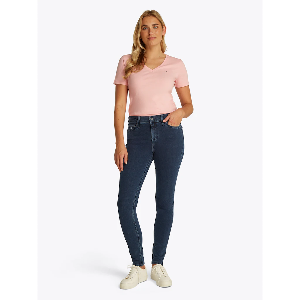 Tommy Jeans Skinny-fit-Jeans »Nora Mid Rise Skinny Fit« Mit Waschung Mit Logo-Badge