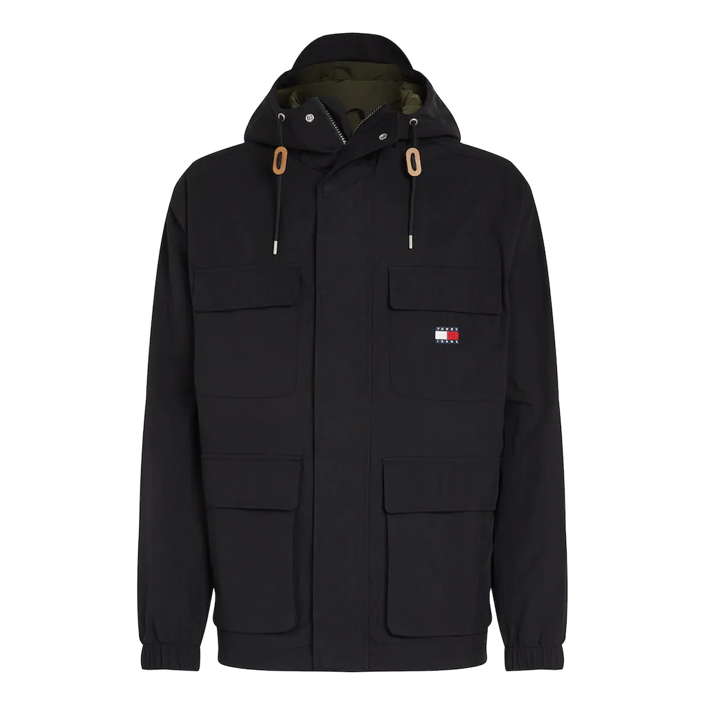 Tommy Jeans Sommerjacke »TJM UTILITY PARKA« Mit Kapuze Mit Logoprägung