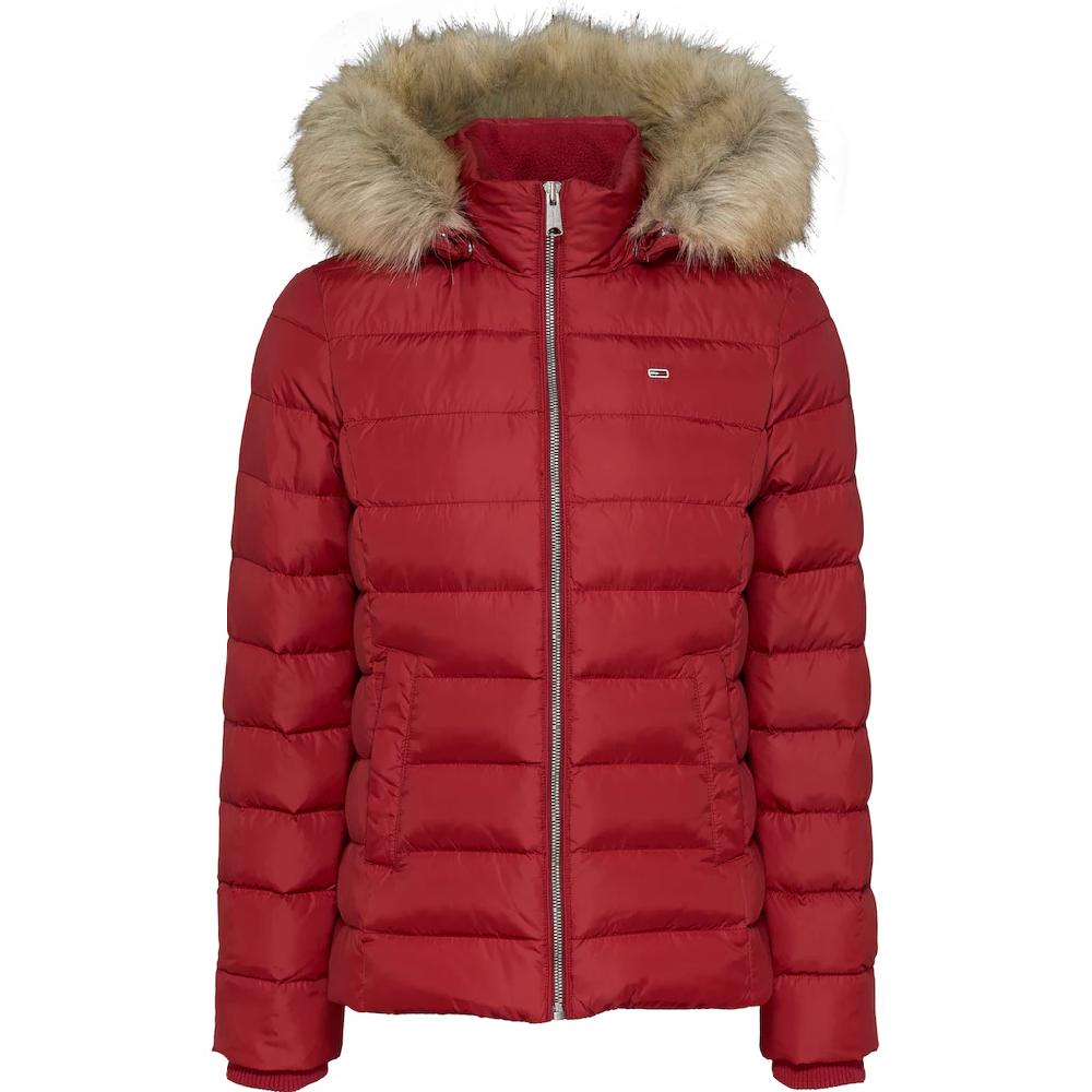 Tommy Jeans Steppjacke »TJW BASIC HOODED DOWN JACKET EXT« Mit Kapuze Mit Logostickerei