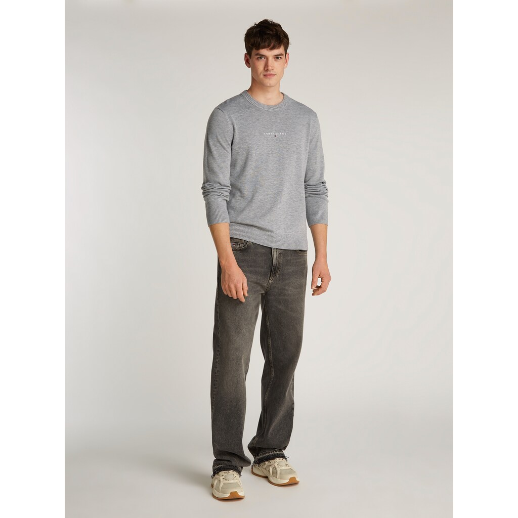 Tommy Jeans Strickpullover »TJM LINEAR SMALL CHEST SWEATER« Mit Logoschriftzug ▷ Kaufen