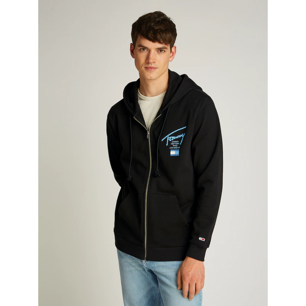 Tommy Jeans Sweatjacke »TJM REG SIG TWIST ZIPTHRU EXT« mit großem Logo am Rücken ▷ kaufen
