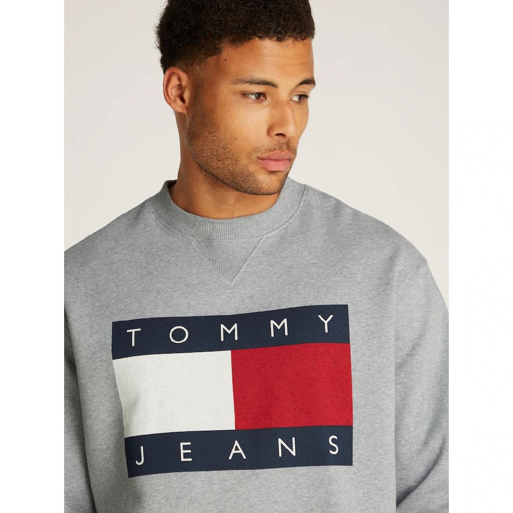 Tommy Jeans Sweatshirt »TJM MELANGE FLAG CREW« Mit Großem Logo ▷ Kaufen