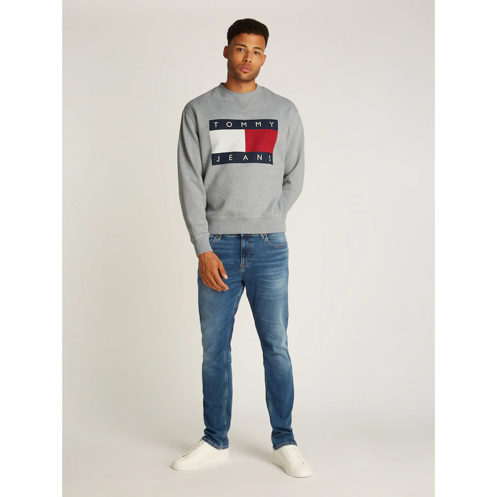 Tommy Jeans Sweatshirt »TJM MELANGE FLAG CREW« Mit Großem Logo ▷ Kaufen