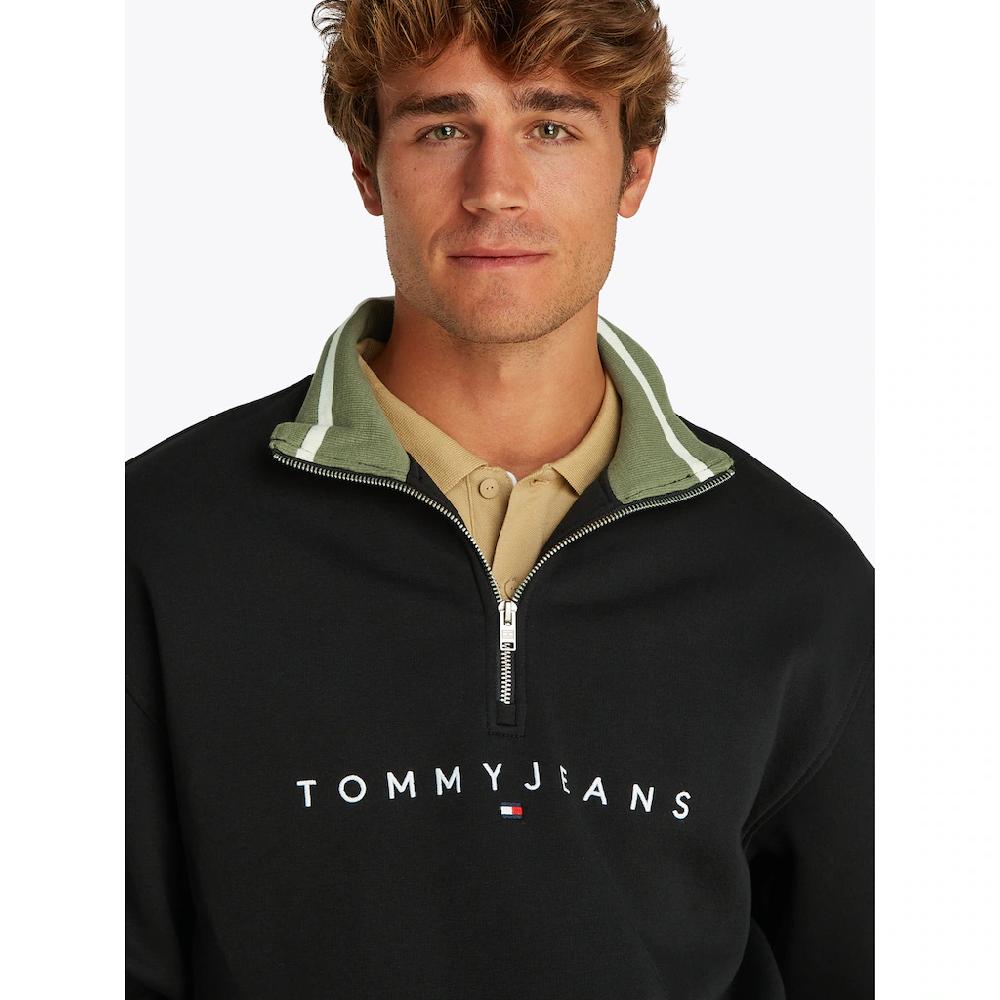 Tommy Jeans Sweatshirt »TJM RLX LINEAR 1/4 ZIP« Mit Rundhalsausschnitt ▷ Für