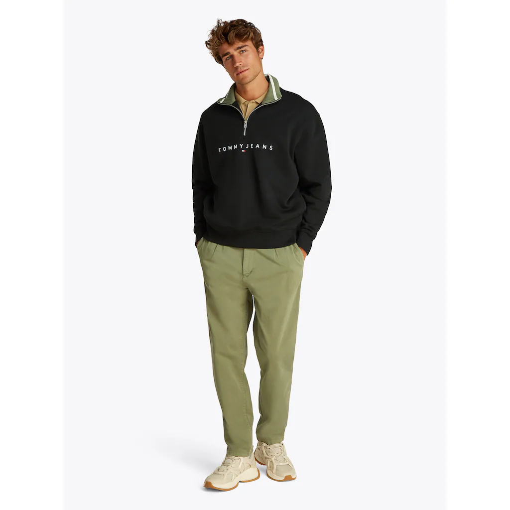 Tommy Jeans Sweatshirt »TJM RLX LINEAR 1/4 ZIP« Mit Rundhalsausschnitt ▷ Für