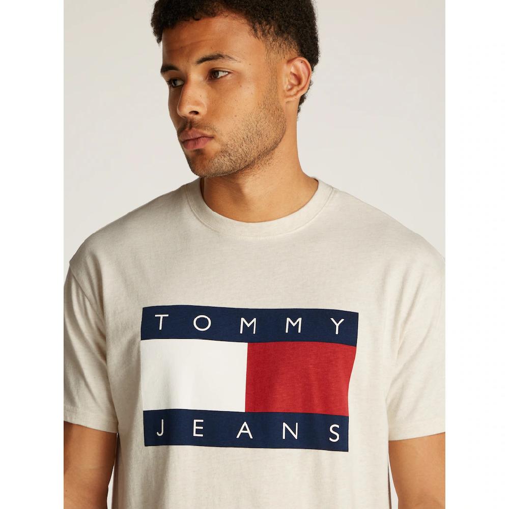 Tommy Jeans T-Shirt »TJM RLX MELANGE BIG FLAG TEE« Mit Großem Logo ▷ Bestellen