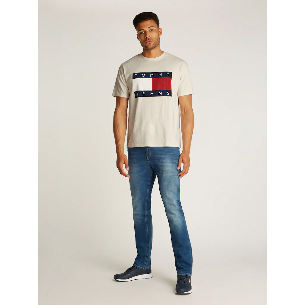 Tommy Jeans T-Shirt »TJM RLX MELANGE BIG FLAG TEE« Mit Großem Logo ▷ Bestellen