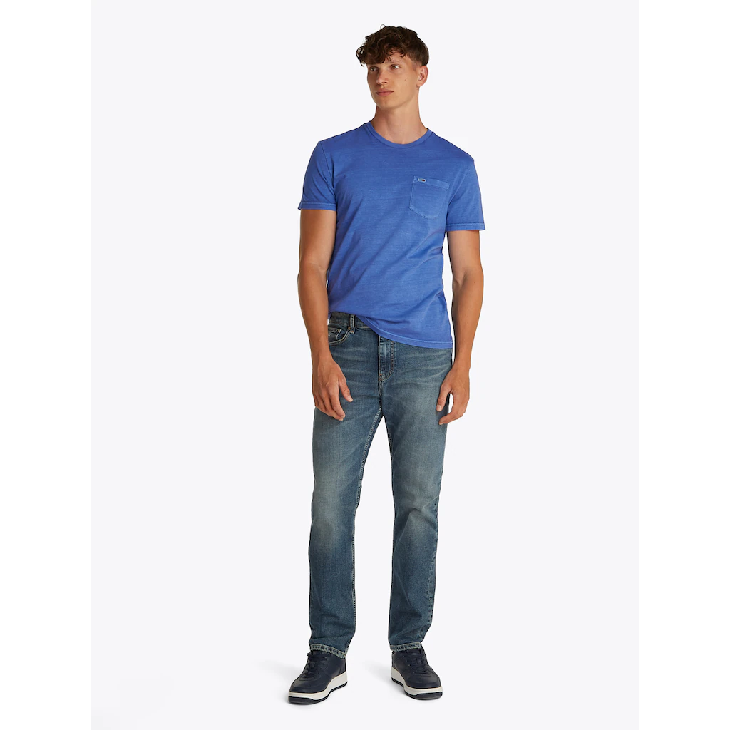 Tommy Jeans T-Shirt »TJM SLIM WASHED POCKET TEE« In Leicht Gewaschener Optik ▷ Für