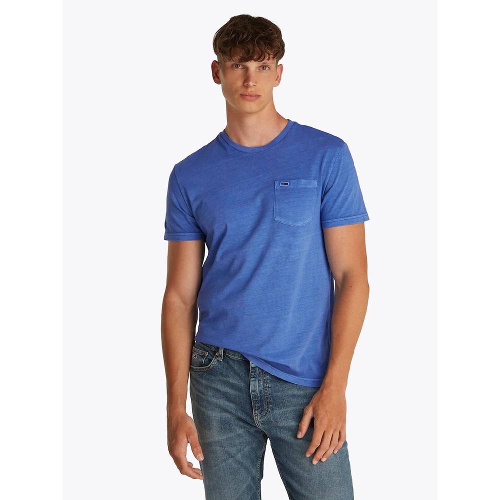 Tommy Jeans T-Shirt »TJM SLIM WASHED POCKET TEE« in leicht gewaschener Optik ▷ für