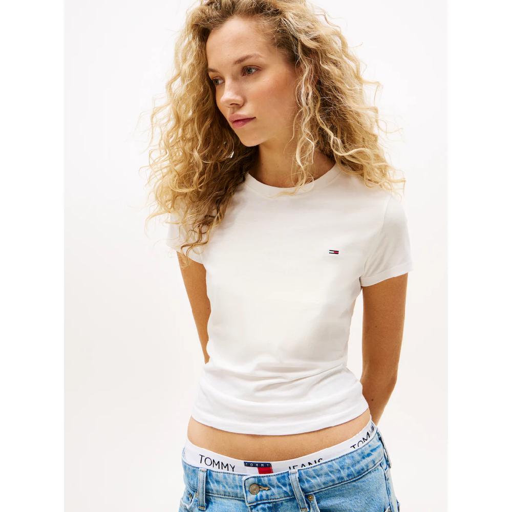 Tommy Jeans T-Shirt »TJW 2PACK C-NECK TEE« (Packung 2 Tlg. 2er) Mit Logo-Stickerei