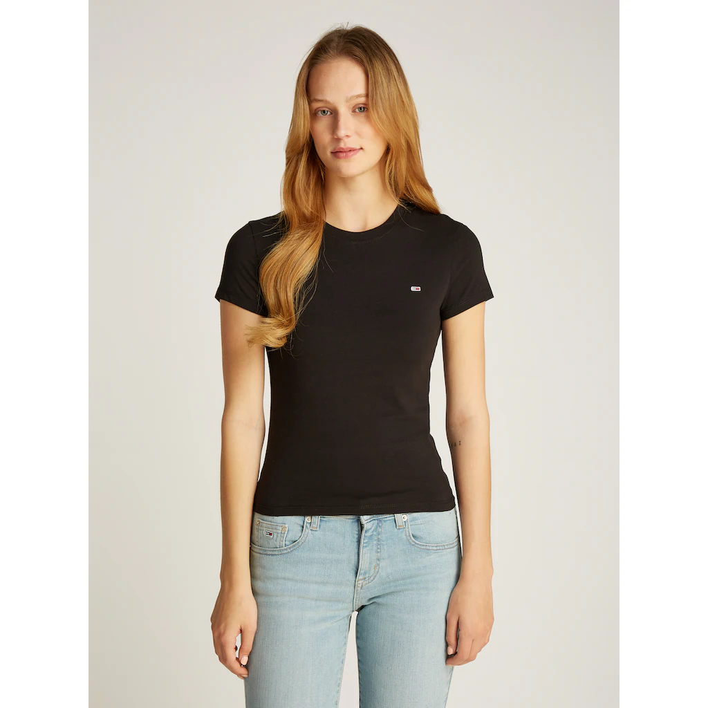 Tommy Jeans T-Shirt »TJW 2PACK C-NECK TEE« (Packung 2 Tlg. 2er) Mit Logo-Stickerei