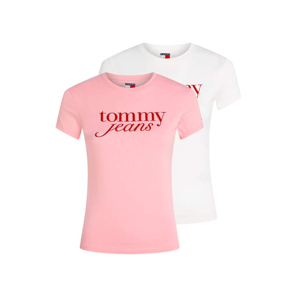 Tommy Jeans T-Shirt »TJW 2PACK ESSENTIAL LOGO TEE« (Packung 2 tlg.) mit Logodruck