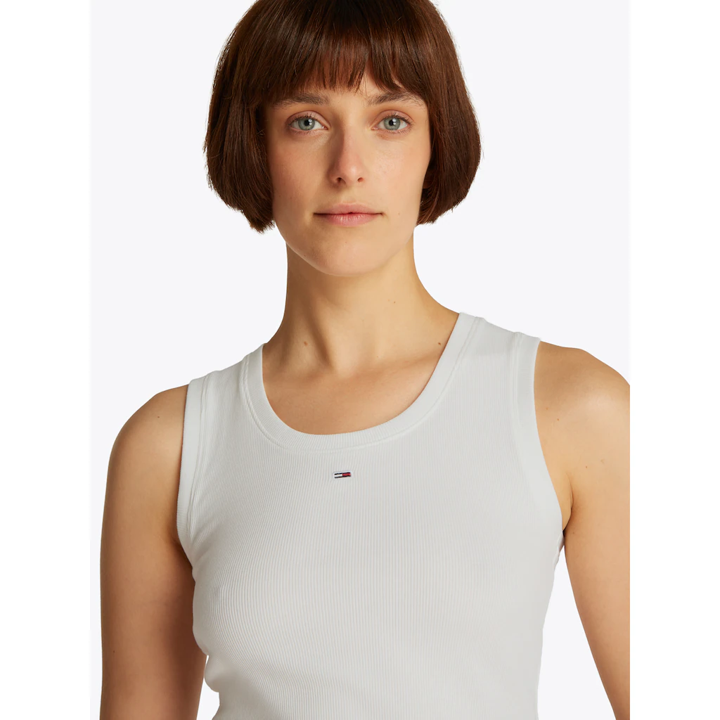 Tommy Jeans Tanktop »TJW ESSENTIAL RIB TANK EXT« Mit Logostickerei