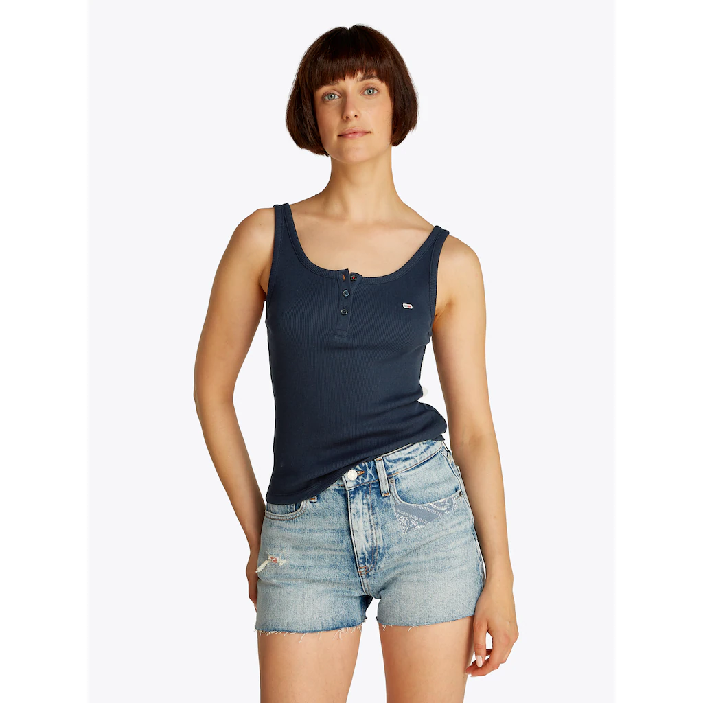 Tommy Jeans Tanktop »TJW SLIM BUTTON TANK« mit Knopf