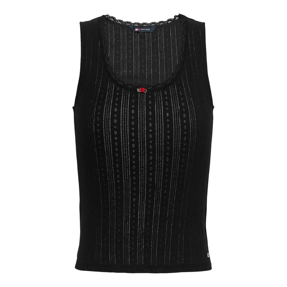 Tommy Jeans Tanktop »TJW SLIM POINTELLE TANK TOP« Mit Spitze Mit Lochmuster