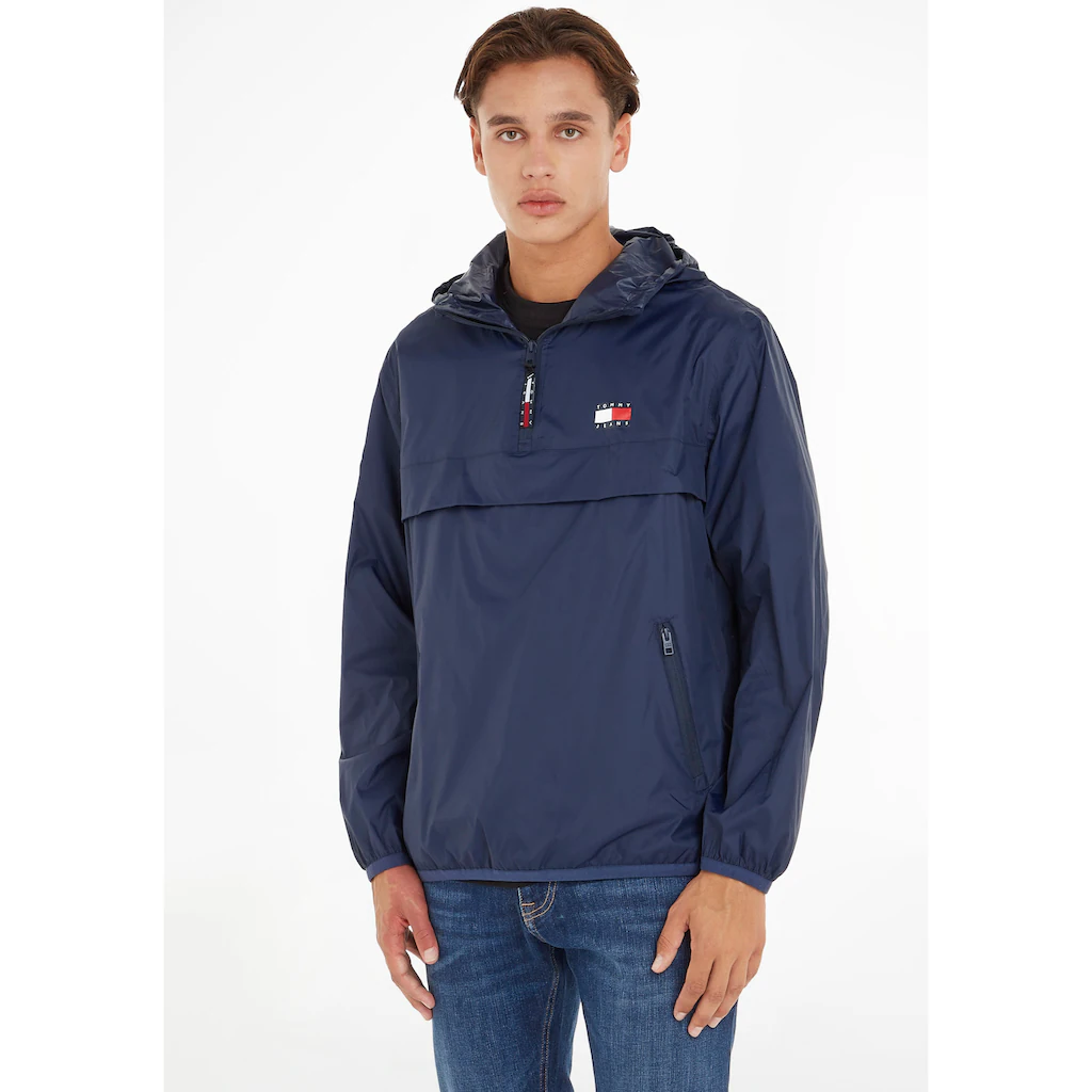 Tommy Jeans Windbreaker »TJM PCKABLE TECH CHICAGO POPOVER« mit Kapuze mit kontrastfarbenen Details ▷ für