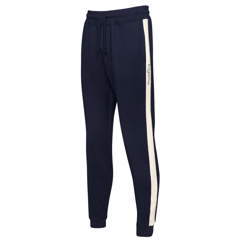 Trigema Jerseyhose »TRIGEMA Jogginghose Mit Kontrastfarbigen Seitenstreifen« (1 Tlg.)