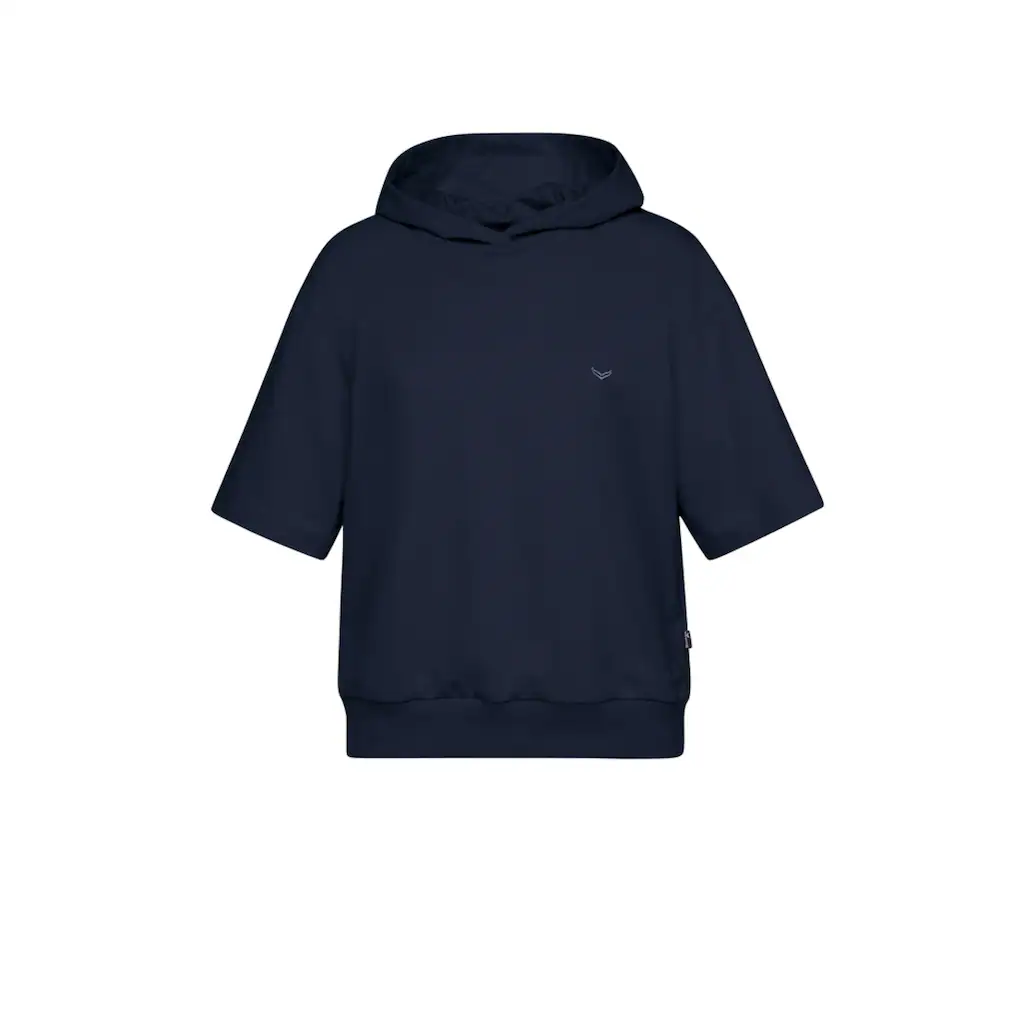 Trigema Kapuzensweatshirt »TRIGEMA Kurzarm Cropped Hoodie«