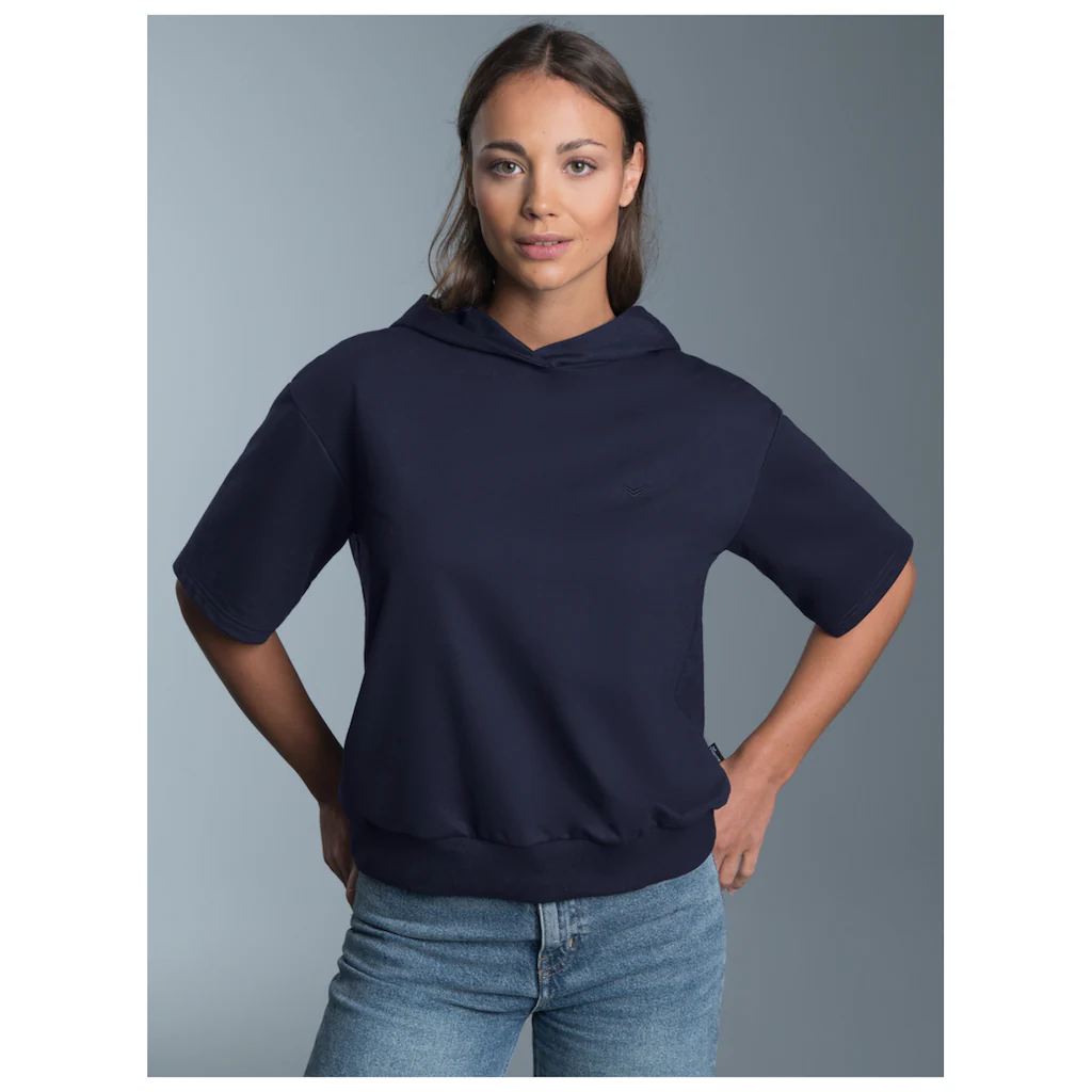 Trigema Kapuzensweatshirt »TRIGEMA Kurzarm Cropped Hoodie«