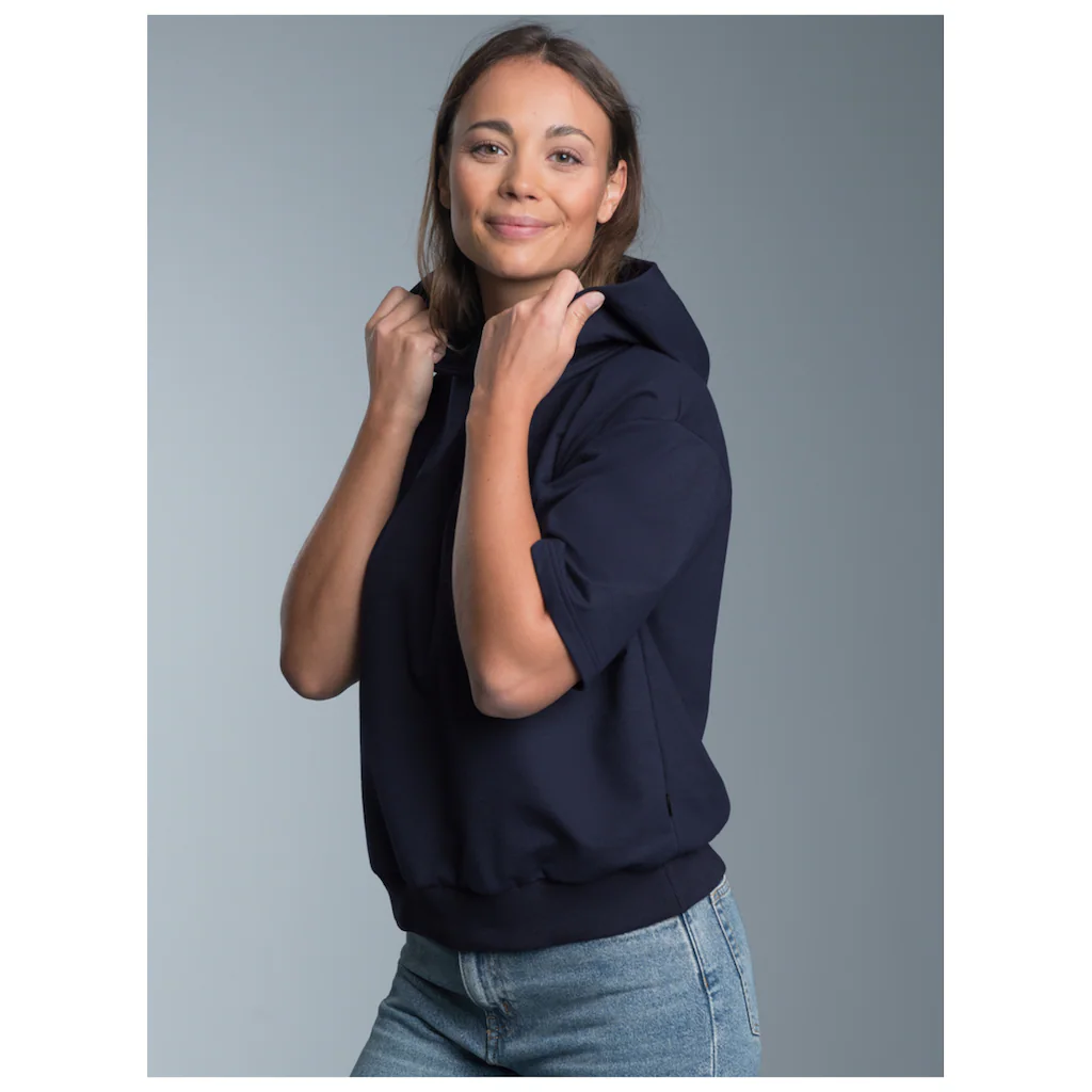 Trigema Kapuzensweatshirt »TRIGEMA Kurzarm Cropped Hoodie«