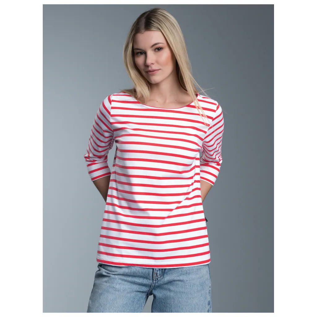 Trigema Longsleeve »TRIGEMA Dreiviertelarm Shirt Mit Ringelmuster« (1 Tlg.)