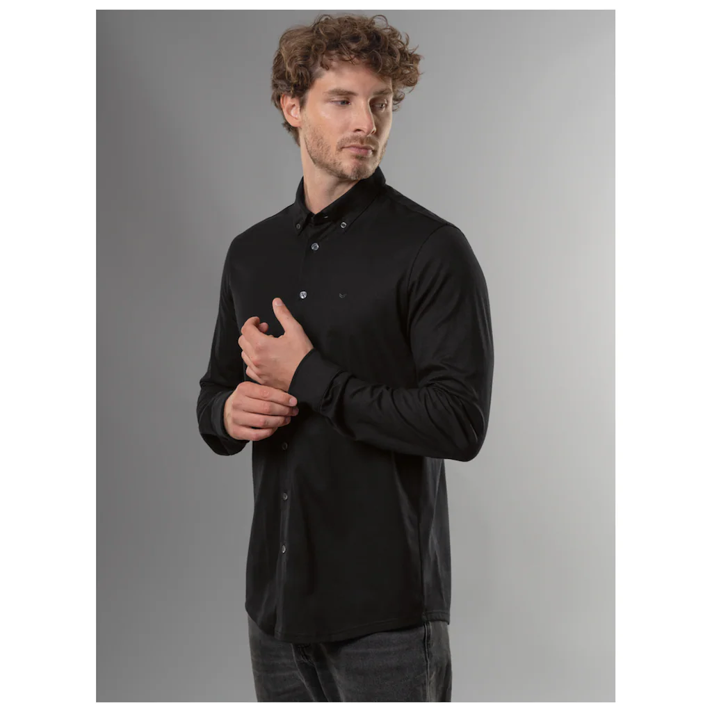 Trigema Poloshirt »TRIGEMA Business-Hemd aus DELUXE-Single-Jersey« (1 tlg.)
