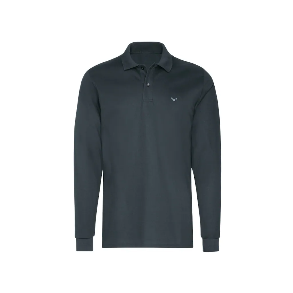 Trigema Poloshirt »TRIGEMA Langarm Poloshirt Mit Armbündchen« (1 Tlg.)