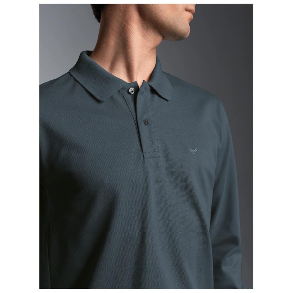 Trigema Poloshirt »TRIGEMA Langarm Poloshirt Mit Armbündchen« (1 Tlg.)
