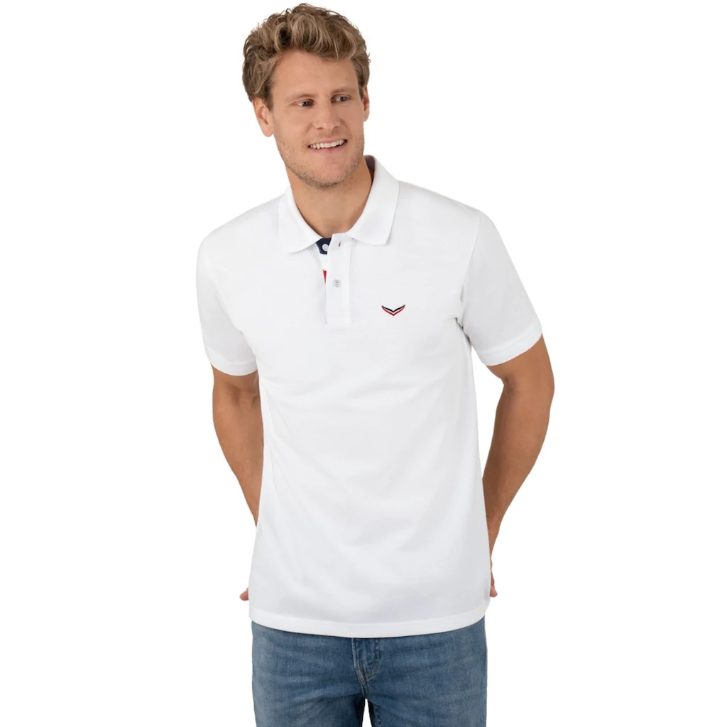 Trigema Poloshirt »TRIGEMA Poloshirt mit dreifarbiger Knopfleiste« (1 tlg.)