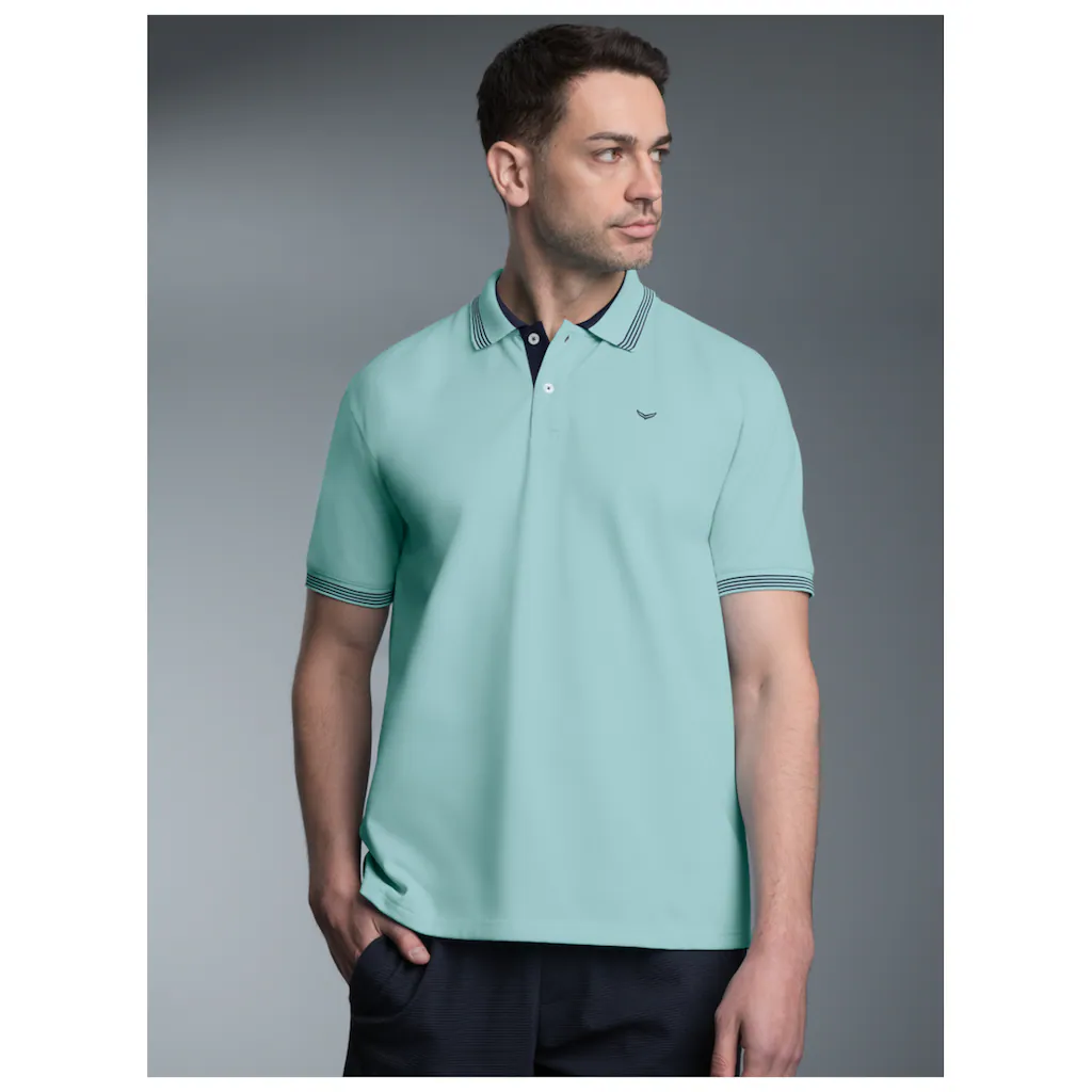 Trigema Poloshirt »TRIGEMA Poloshirt Mit Kontrastfarbigen Akzenten« (1 Tlg.)