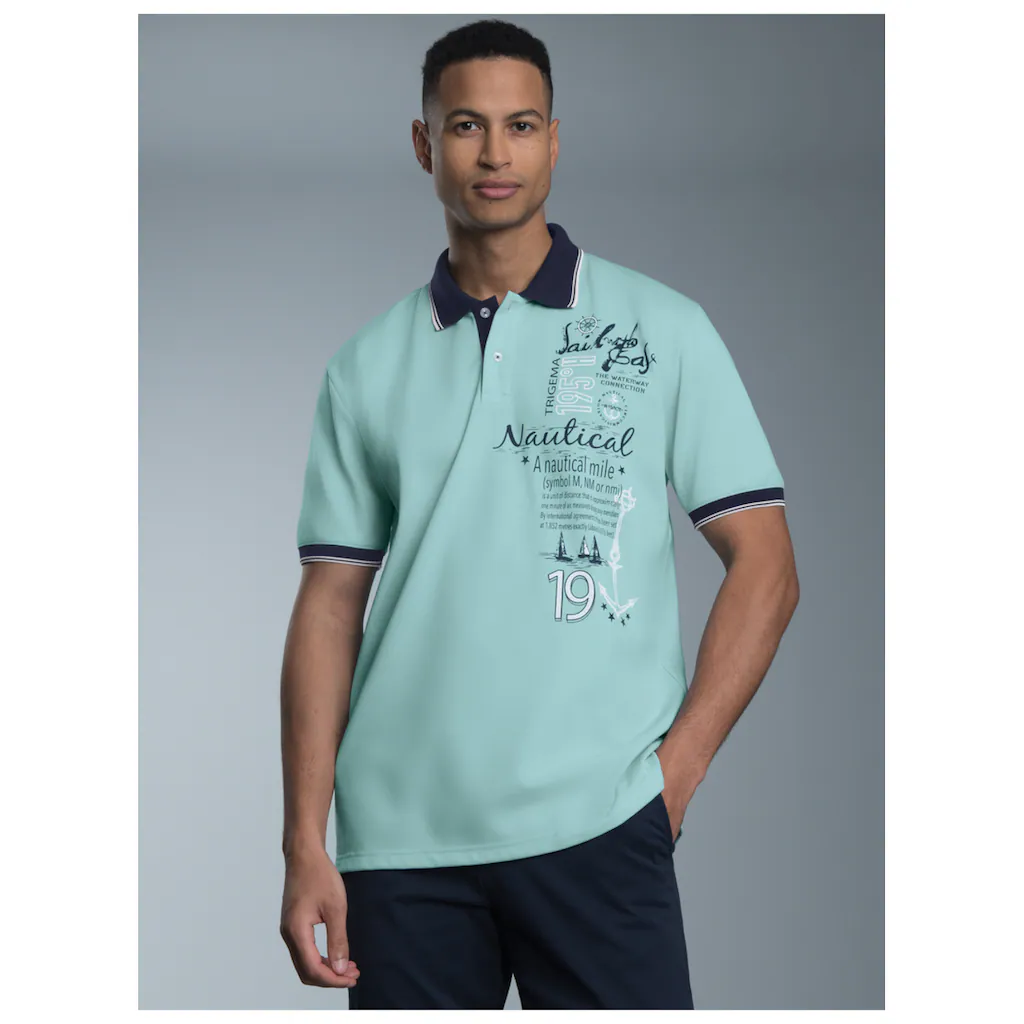 Trigema Poloshirt »TRIGEMA Poloshirt Mit Maritimem Printmotiv« (1 Tlg.)