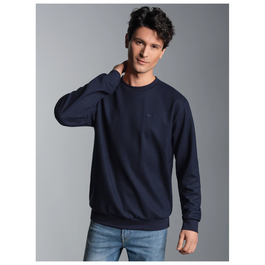 Trigema Sweatshirt »TRIGEMA Sweatshirt In Waffeloptik« ▷ Kaufen