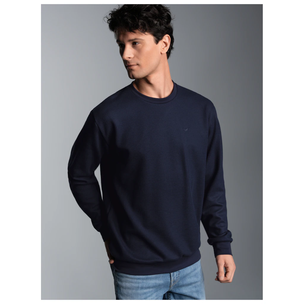 Trigema Sweatshirt »TRIGEMA Sweatshirt in Waffeloptik« ▷ kaufen