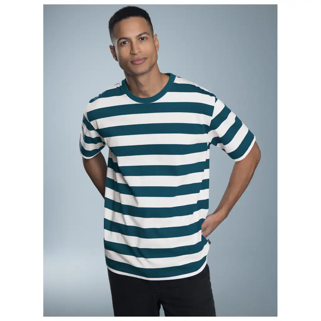 Trigema T-Shirt »TRIGEMA Heavy T-Shirt mit Ringelmuster« (1 tlg.)
