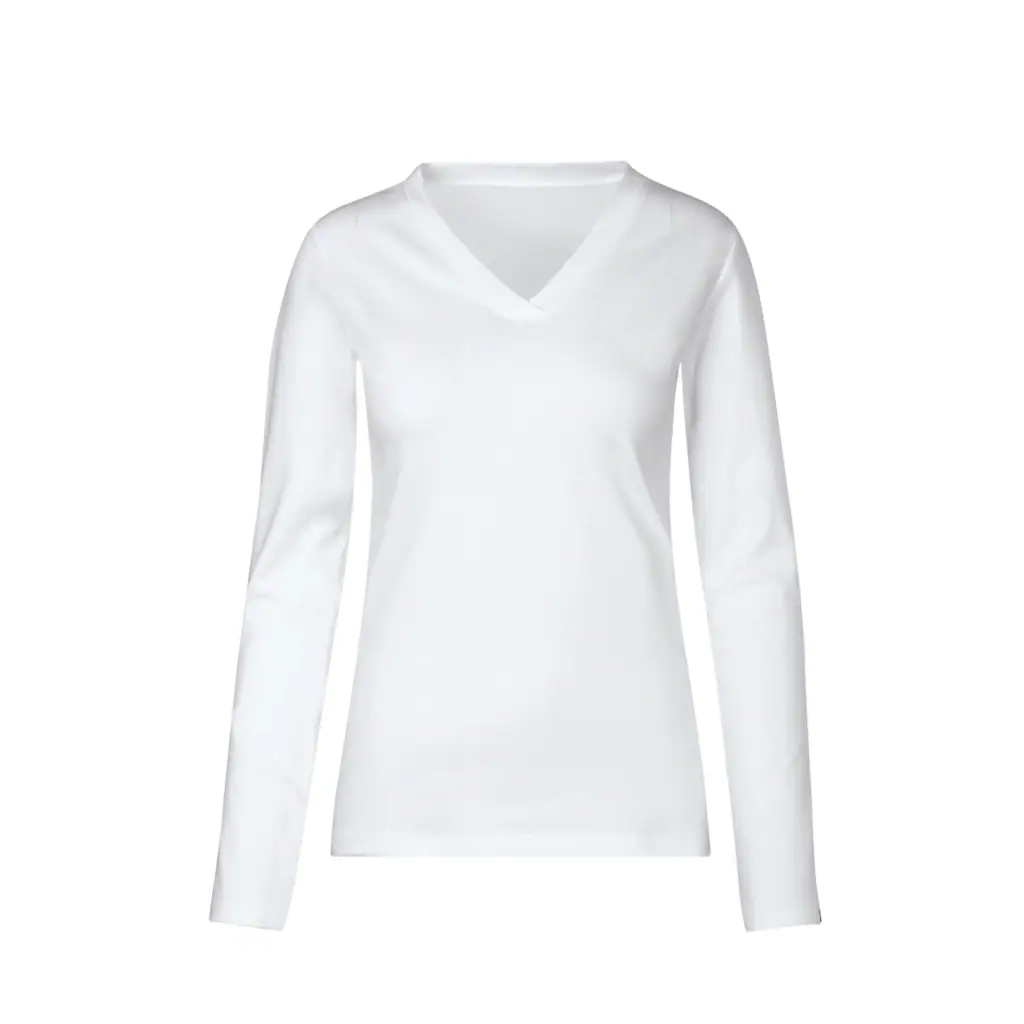 Trigema T-Shirt »TRIGEMA Langarmshirt Mit V-Ausschnitt« (1 Tlg.)