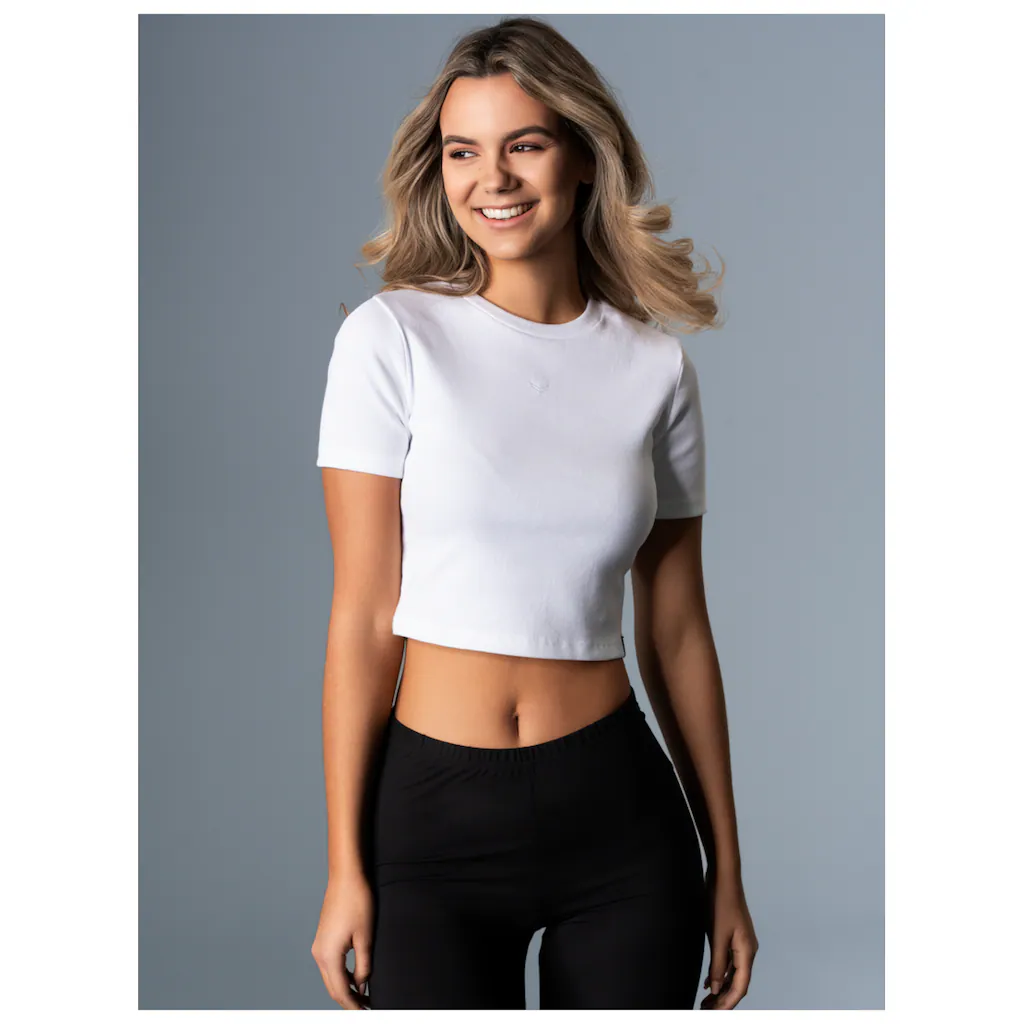 Trigema T-Shirt »TRIGEMA Modisches Crop-Top« (1 Tlg.)