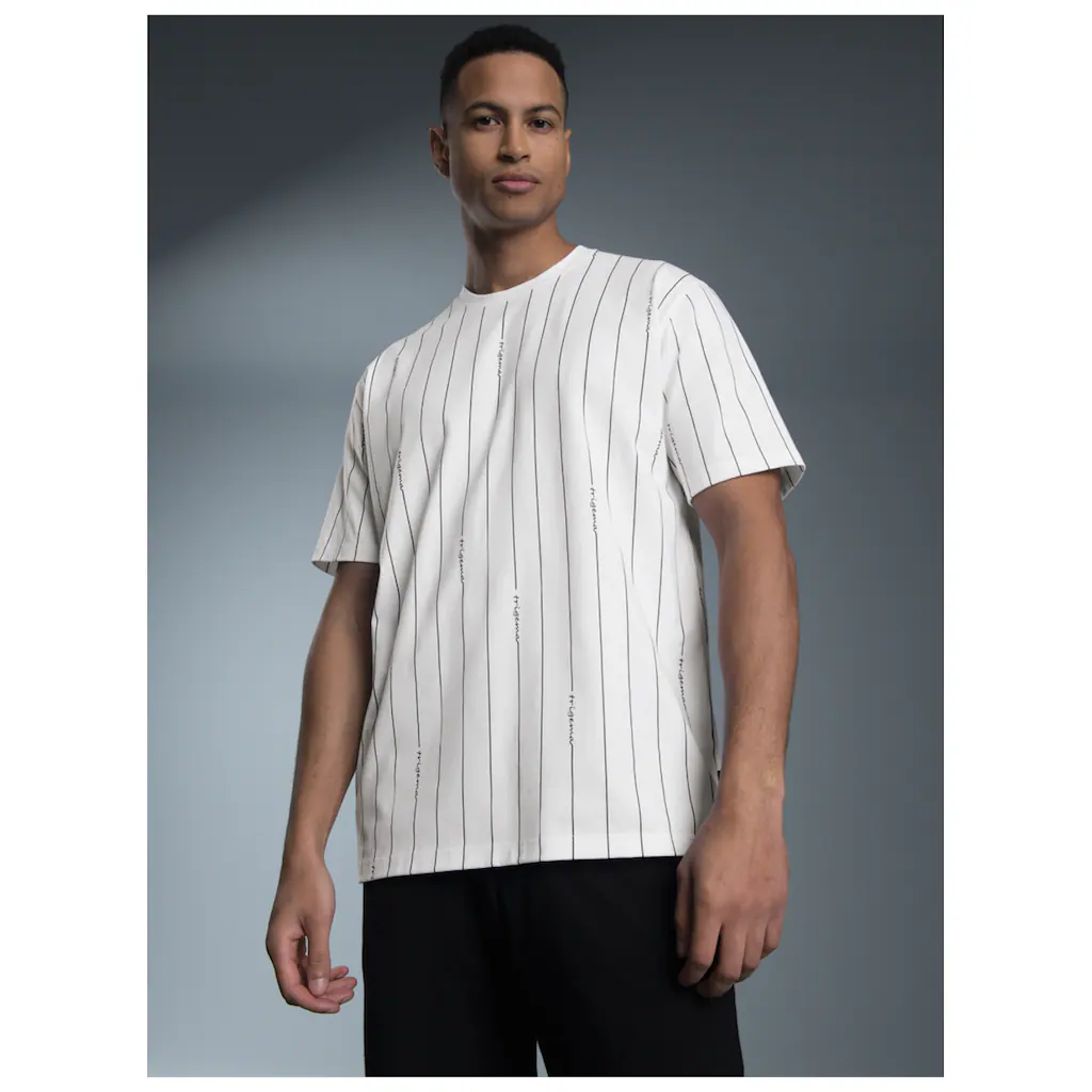 Trigema T-Shirt »TRIGEMA T-Shirt Mit Allover Streifen-Muster« (1 Tlg.)