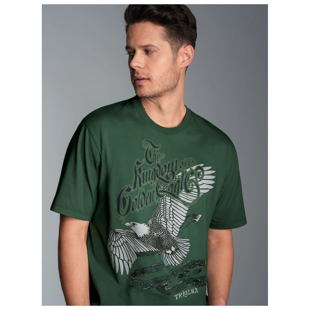 Trigema T-Shirt »TRIGEMA T-Shirt Mit Großem Adler-Printmotiv« (1 Tlg.)