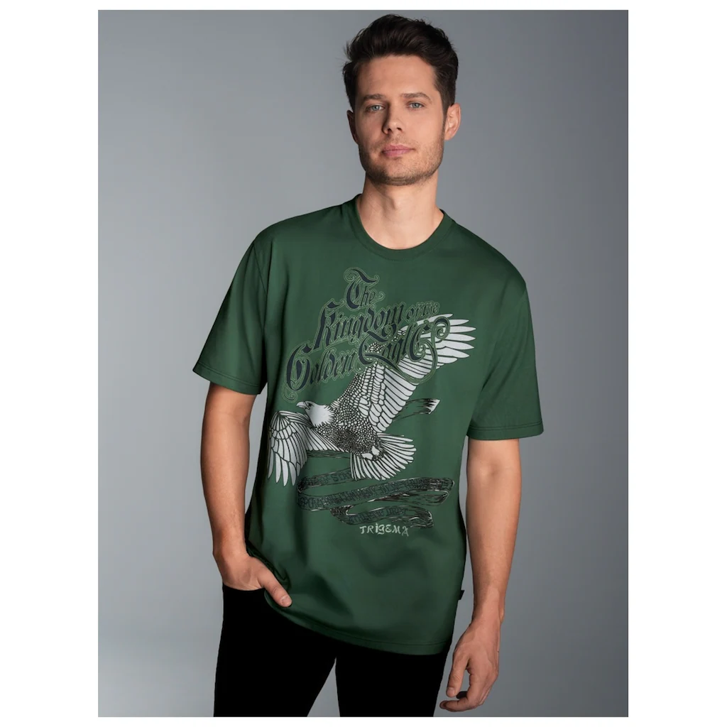 Trigema T-Shirt »TRIGEMA T-Shirt mit großem Adler-Printmotiv« (1 tlg.)
