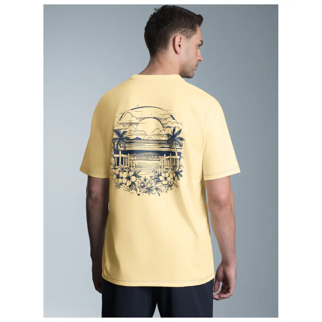 Trigema T-Shirt »TRIGEMA T-Shirt mit großem Backprint« (1 tlg.)