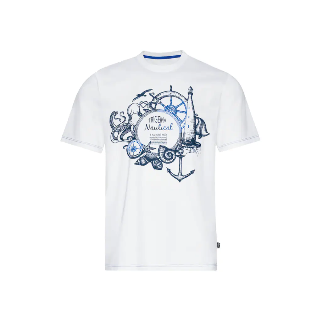 Trigema T-Shirt »TRIGEMA T-Shirt Mit Maritimem Printmotiv« (1 Tlg.)