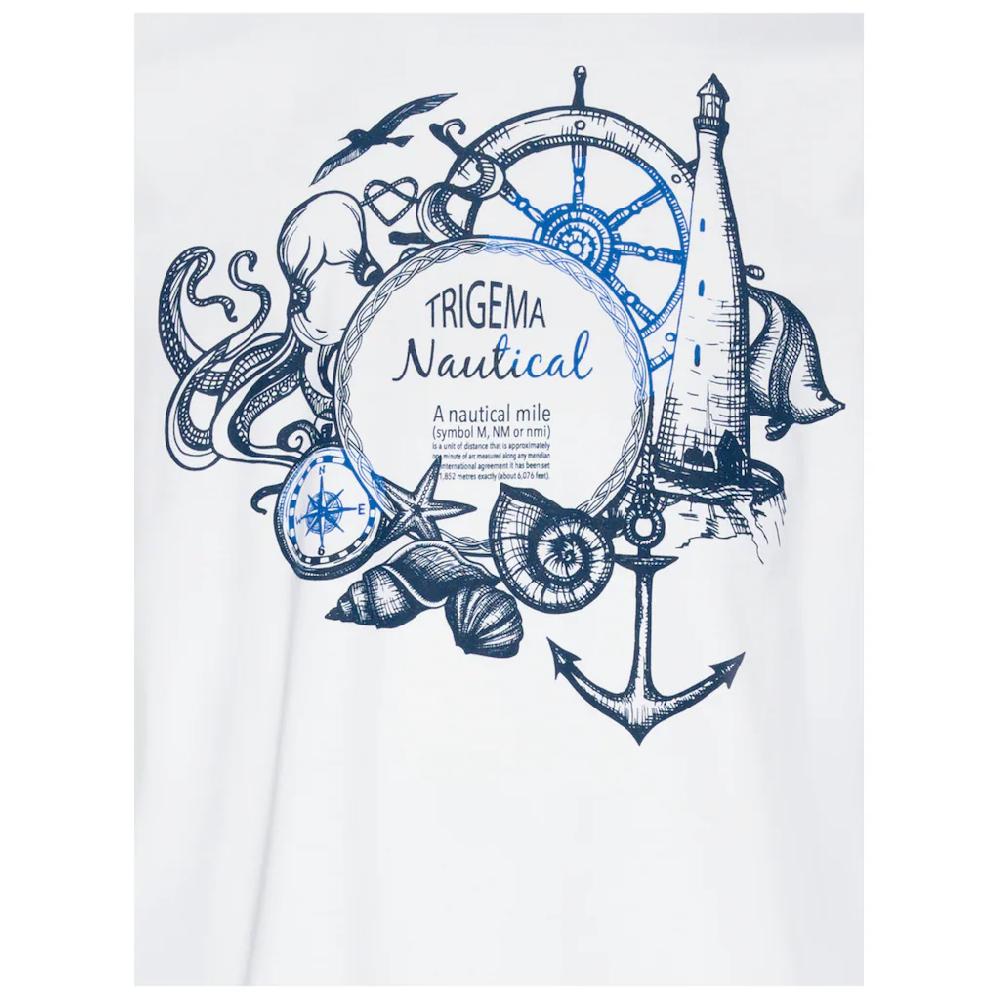 Trigema T-Shirt »TRIGEMA T-Shirt Mit Maritimem Printmotiv« (1 Tlg.)