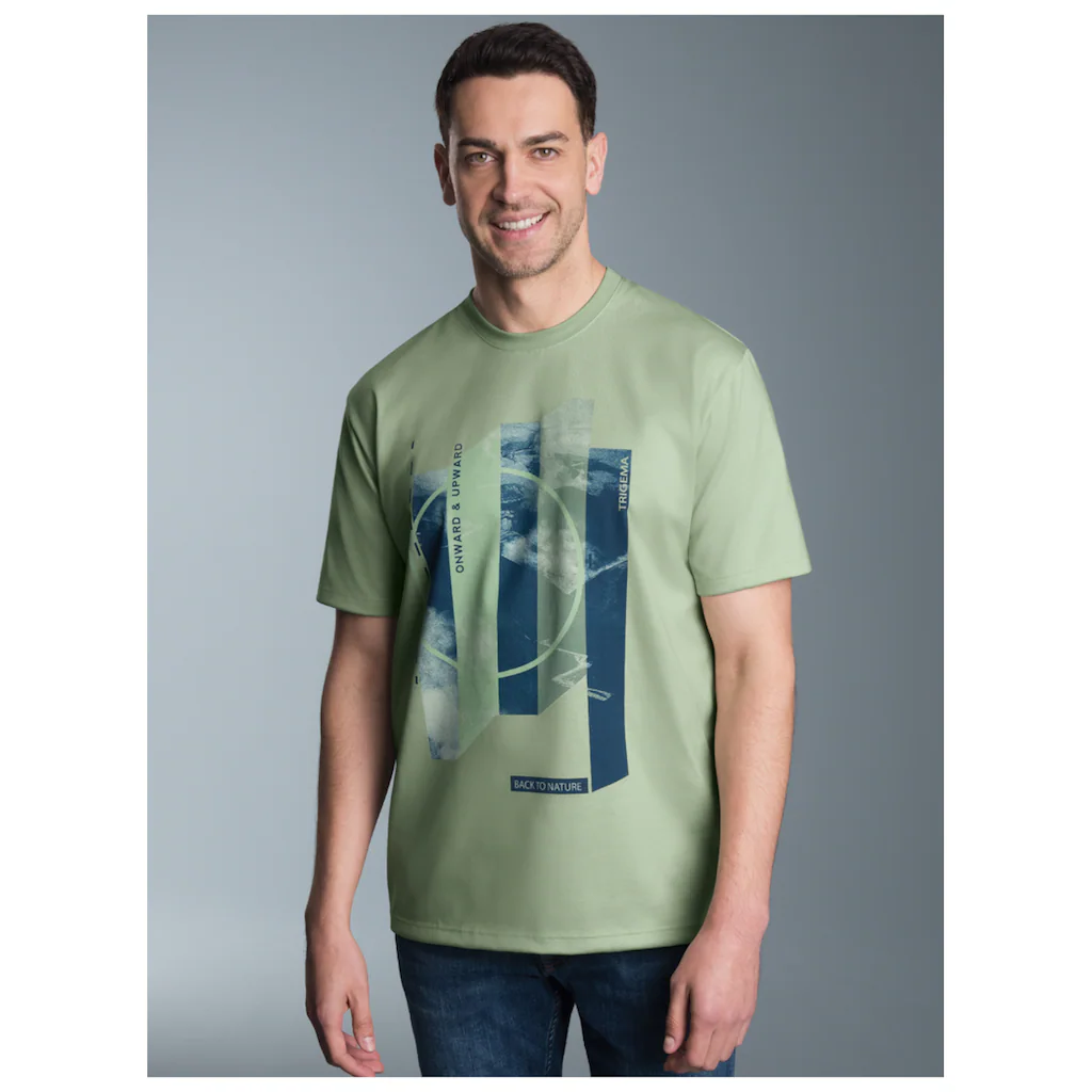 Trigema T-Shirt »TRIGEMA T-Shirt Mit Modischem Printmotiv« (1 Tlg.)